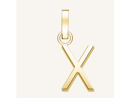 7445 1 rosefield privesek zlate barvy letter x
