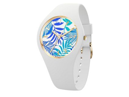 7529 5 ice watch damske hodinky flower turquoise leaves medium