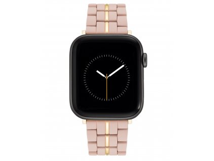 8025 3 nine west reminek ruzovy se zlatym prouzkem uprostred pro apple watch 42 45mm