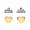10858 disney set detskych nausnic srdce a korunky stribrny pozlaceny ss00001tzwl cs
