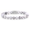 Rebel & Rose men's ball bracelet, Virgine White, 8mm