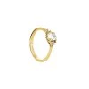 Rosefield pozlacený ocelový prsten se zirkonem (Velikost 56)