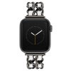 Steve Madden řemínek kombinace ocel a veganská kůže pro Apple Watch 38/40/41 WS/1001BKWT424445