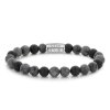 Rebel & Rose bracelet RR-80069-SL Gray Rocks - 8mm M