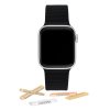WITHit Black textured silicone strap Band Candy for Apple Watch 38/40/41