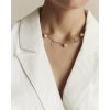Rosefield Multi Shell and Pearl Charms Necklace Silver JMSPNS-J162