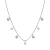 Rosefield Multi Shell and Pearl Charms Necklace Silver JMSPNS-J162
