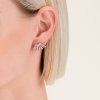 Rosefield women's rhodium-plated earrings JECCS-J1030