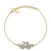 Disney Children's Bracelet Minnie and Mickey Mouse Silver BS00048QZWL-55