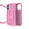 15589 4 60175 diesel oval d chain i phone 16 pink 3 4view