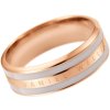 Daniel Wellington dámský prsten ocelový růžovozlatý Emalie (Velikost 58)