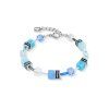 Coeur de Lion dámsky náramok GeoCUBE® Iconic aqua-blue 2838/30-2007