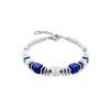 Coeur de Lion dámsky náramok Statement Cube Facets silver-blue 3047/30-0717
