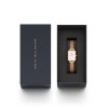Daniel Wellington hodinky Quadro Pressed Mesh Rose gold/White DW00100431