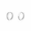 Rosefield strieborné náušnice Crystal Hoops JECHS-J572