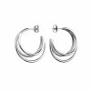Rosefield strieborné náušnice Triple Hoops JETHS-J574