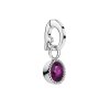 Rosefield birthstone February color silver pendant
