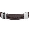 Fossil men's leather bracelet JF04133040