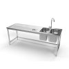 Výčepní stůl 2 dřezy zrcadlově bez pláště Current View