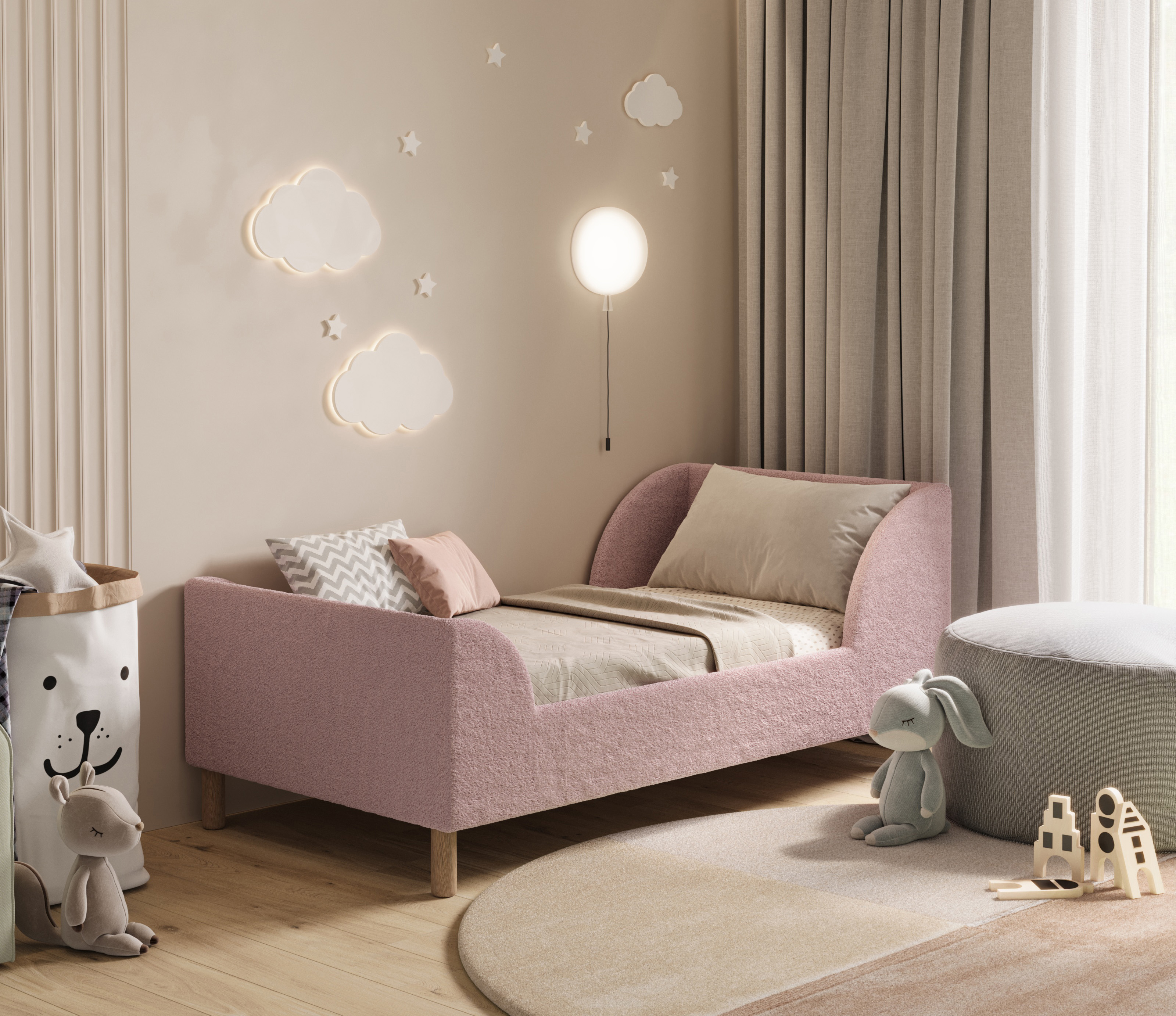 Posteľ pre deti 80 X 160 cm ELLY ružová