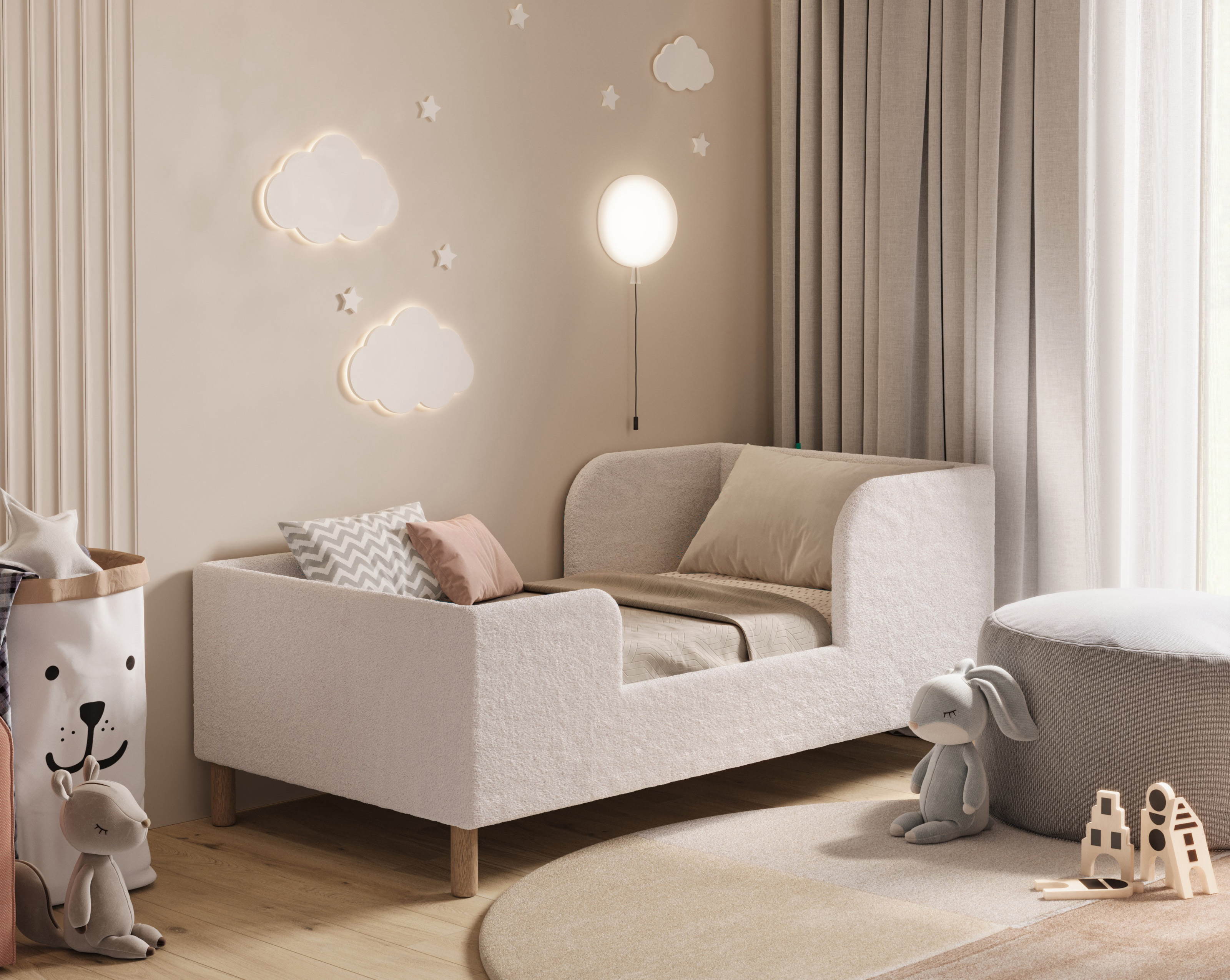 Posteľ pre deti 80 X 160 cm FILI béžová