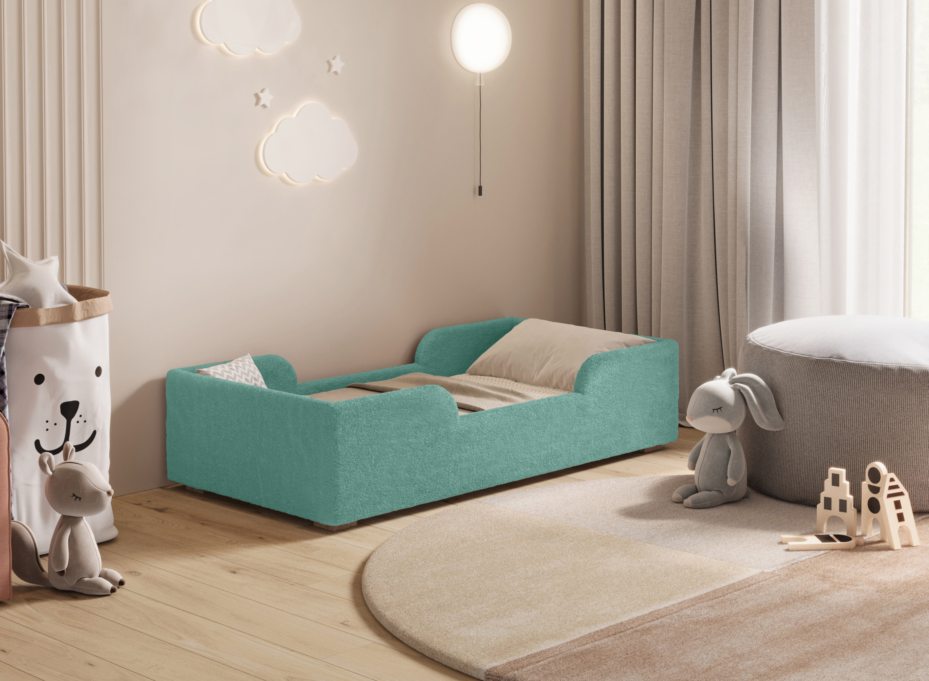 Posteľ pre deti 70 X 140 cm MOLLY zelená