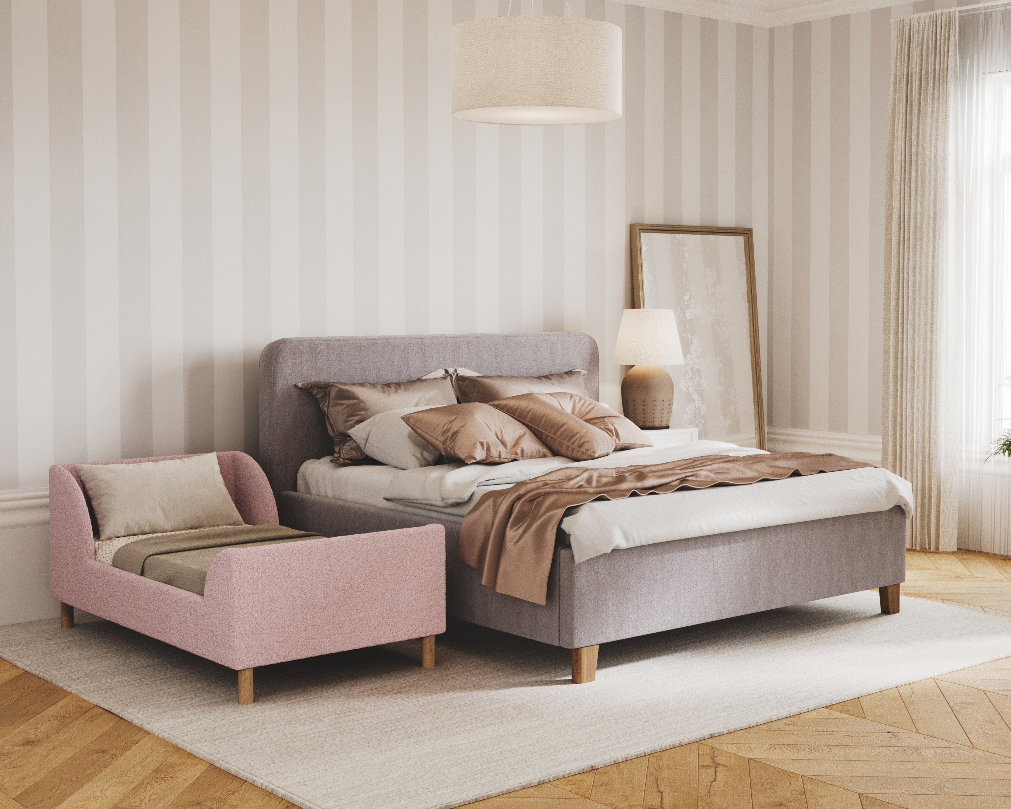 Detská posteľ ELLY a manželská posteľ we-tec