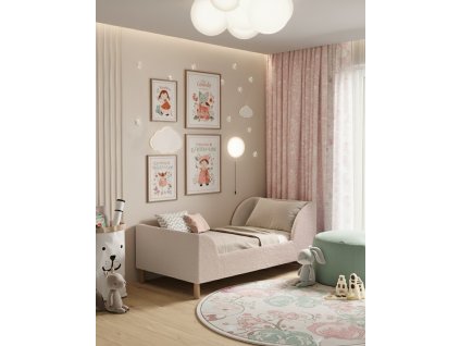 Detská posteľ ELLY béžová pre dievča 80x160