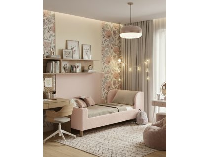 Posteľ LENI 90x200cm ružová pre dievčatá