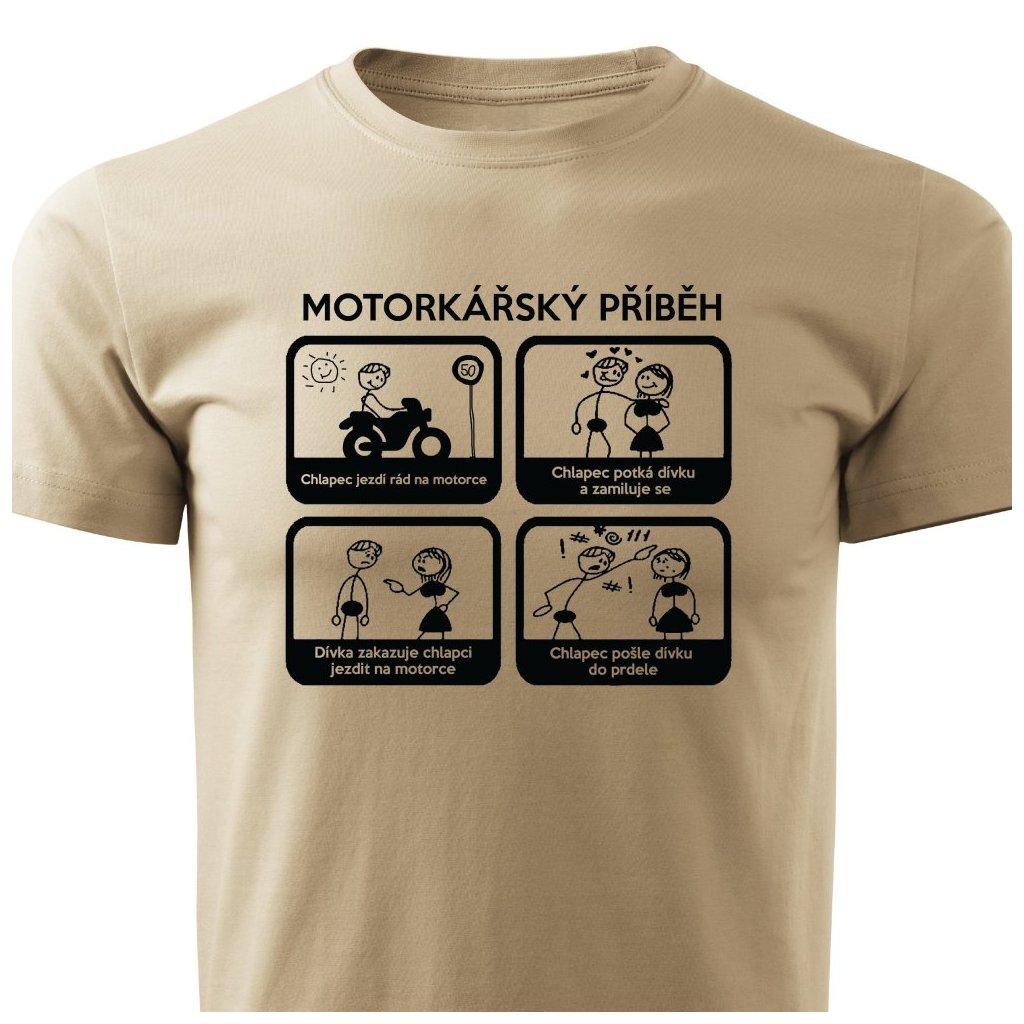 Pánské tričko Motorkářský příběh