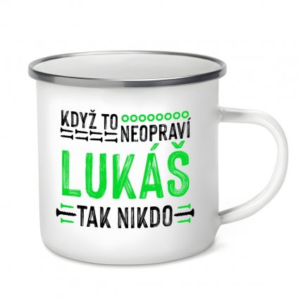 Plecháček s motivem Když to neopraví Lukáš, tak nikdo