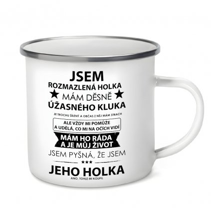 Plecháček s motivem Jsem rozmazlená holka