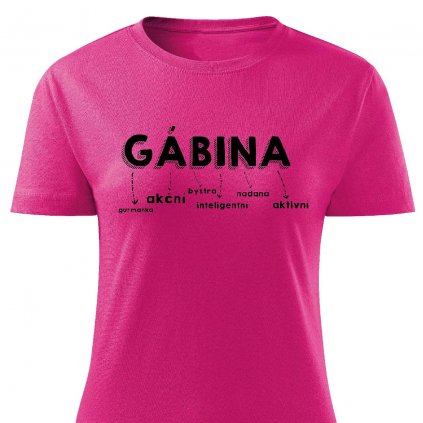 Dámské tričko Gábina růžové