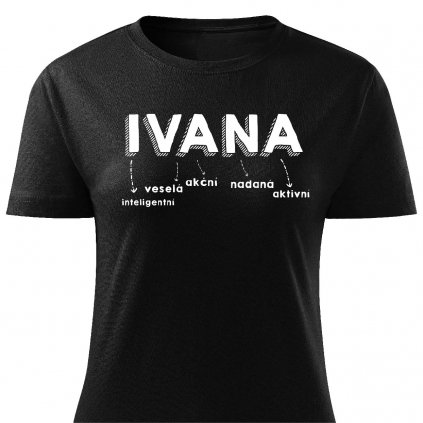Dámské tričko Ivana černé