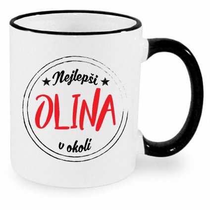 Hrnek Nejlepší Olina v okolí černý