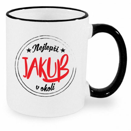 Hrnek Nejlepší Jakub v okolí černý