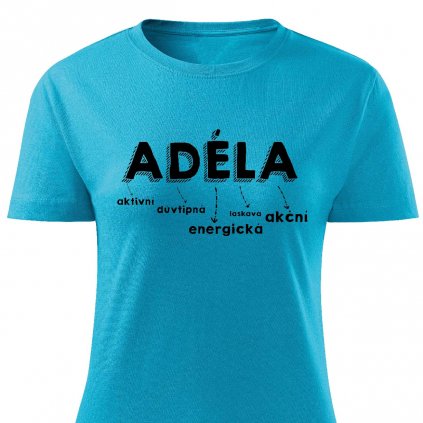 Dámské tričko Adéla tyrkysové
