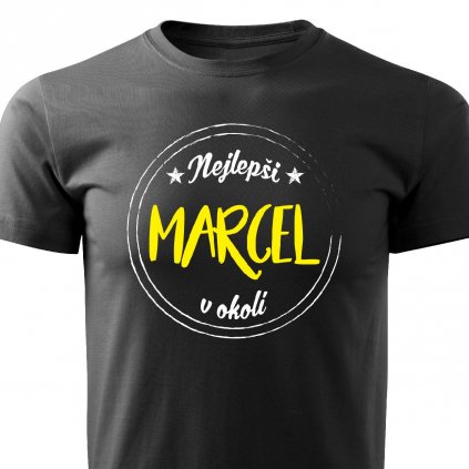 Pánské tričko Nejlepší Marcel v okolí černé