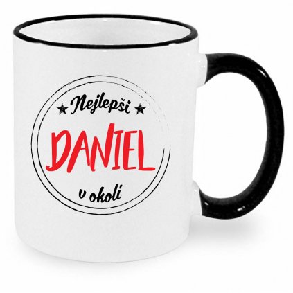 Hrnek Nejlepší Daniel v okolí černý