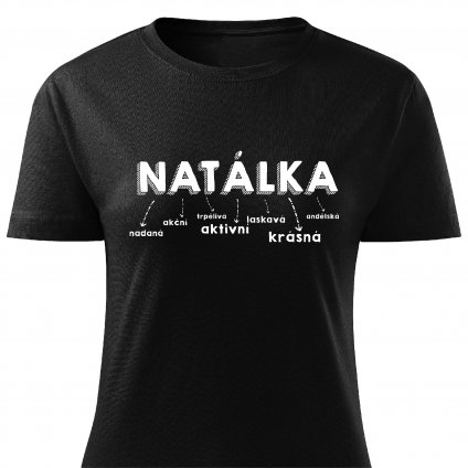 Dámské tričko Natálka černé