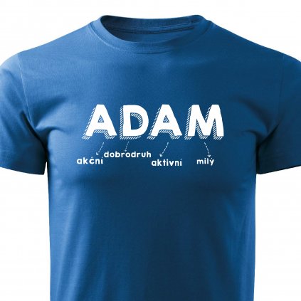 Pánské tričko Adam modré