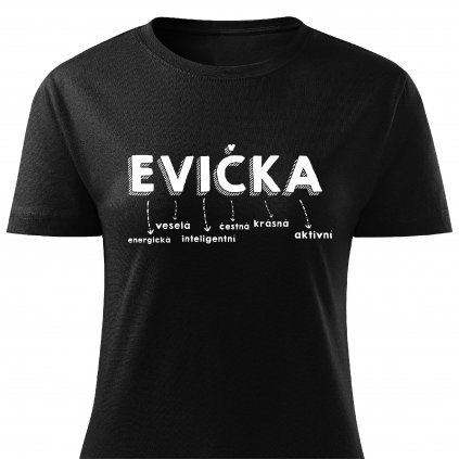 Dámské tričko Evička černé