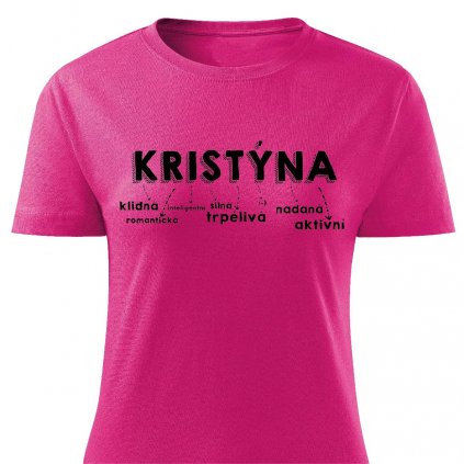 Dámské tričko Kristýna růžové