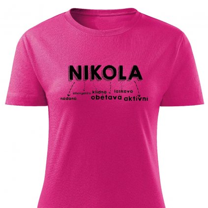 Dámské tričko Nikola růžové