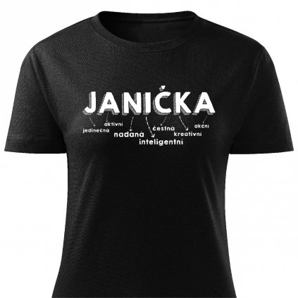 Dámské tričko Janička černé
