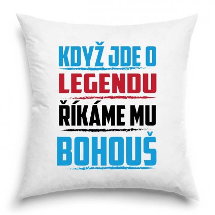 Polštář Když jde o legendu říkáme mu Bohouš