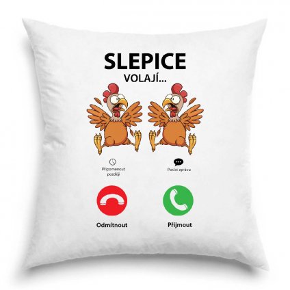 Polštář Slepice volají