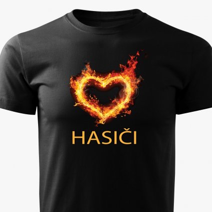 Pánské tričko Hasiči - Hořící srdce