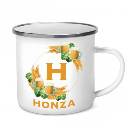 Plecháček Pivní věnec s monogramem a jménem Honza