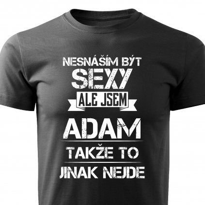 Pánské tričko Nesnáším být sexy, ale jsem Adam černé